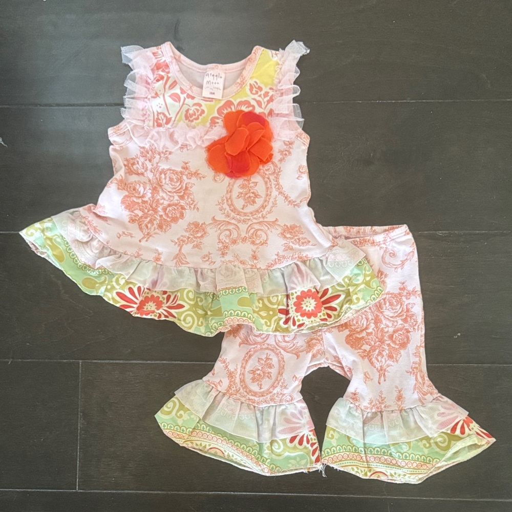 Giggle Moon Orange and Green Kids Matching Set